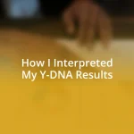 How I Interpreted My Y-DNA Results