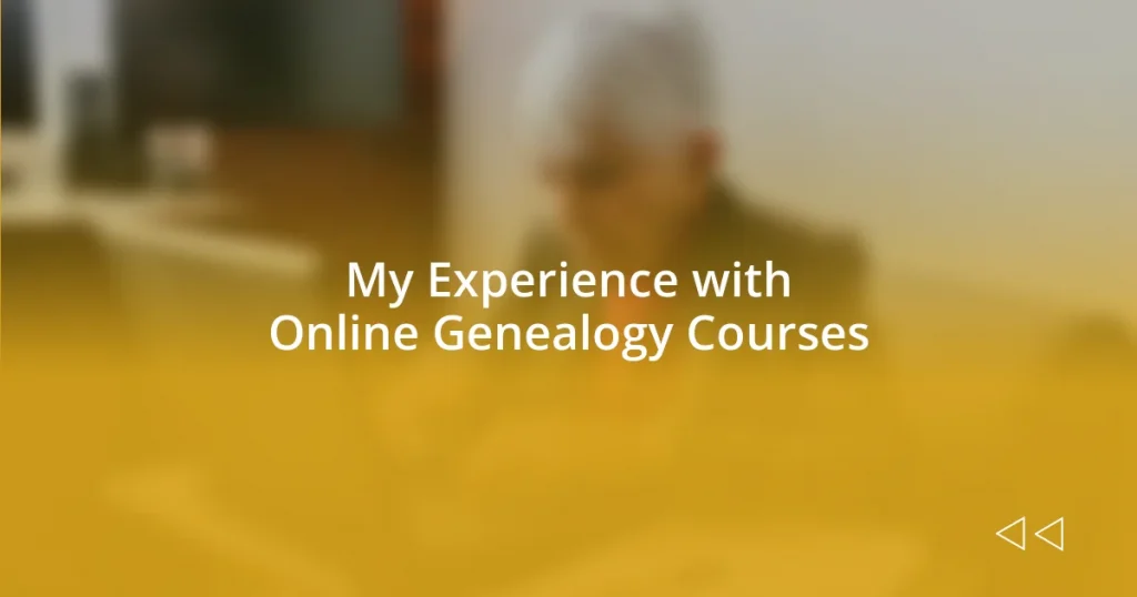 My Experience with Online Genealogy Courses